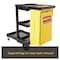 Rubbermaid Commercial Multi-Shelf Cleaning Cart, Three-Shelf, 20w x 45d x 38-1/4h, Black FG617388BLA - alternate 4